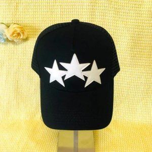 AMIRI MA logo truck driver's hat black and white